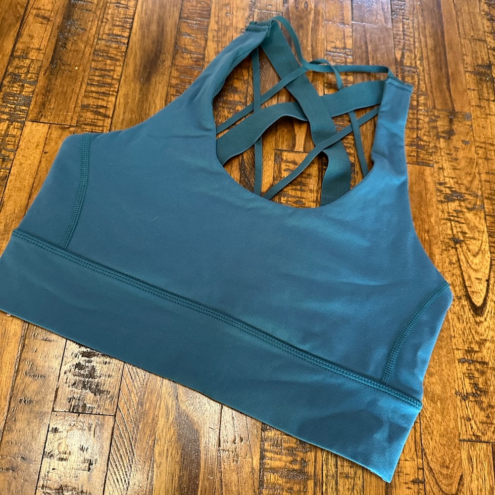 Balance Athletica Aura Bra Oasis Collection in Dive (Teal Blue) - Size Medium